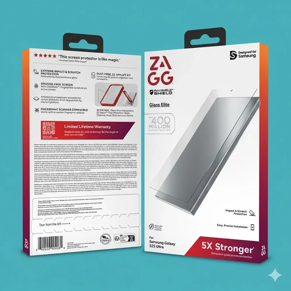 ZAGG Glass Elite Biometric Screen Protector – Samsung Galaxy S25 Ultra | NEW